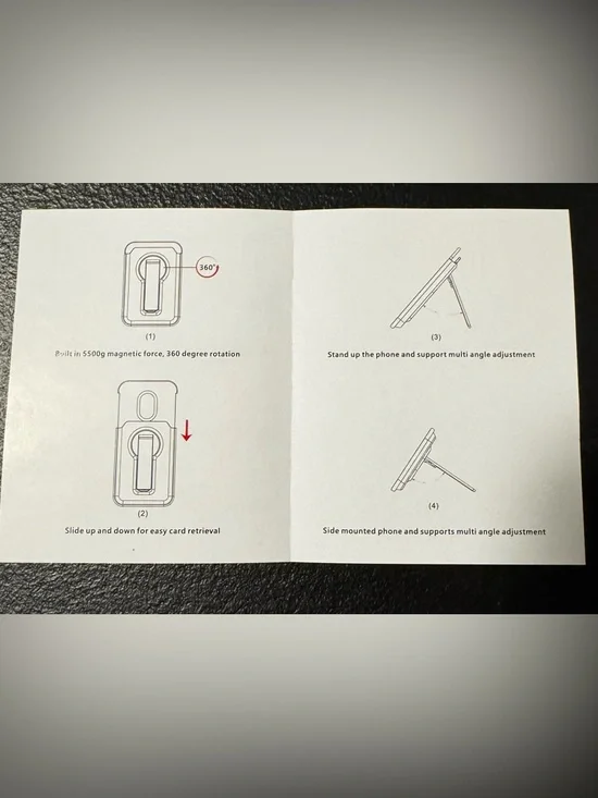 magnetic mobile wallet and phone stand - ice blue color - Picture 4 of 6